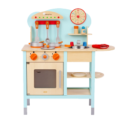 XL10180 Wooden Doll Kitchen Toy with Kitchen Accessories for Kids and Children